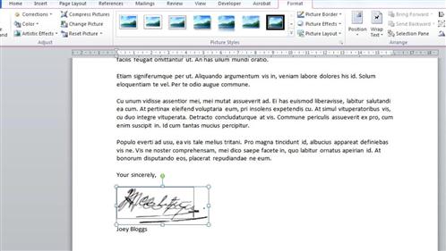 how to create an electronic signature in word 2011 for mac